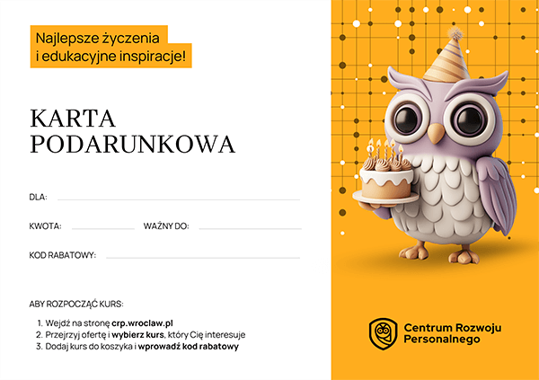 Karta podarunkowa na urodziny - prezent pełen wiedzy!